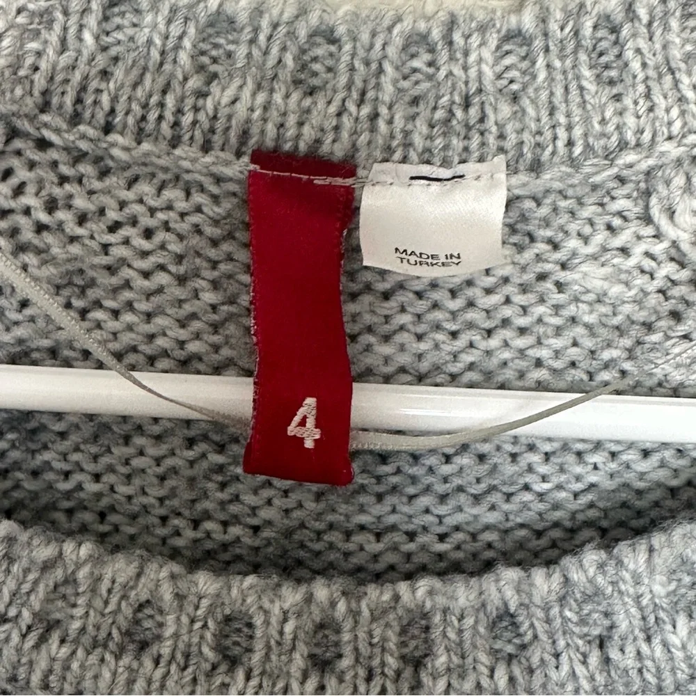 Gray Women's Sweater with Puff Sleeves size 4 - Picture 3 of 6